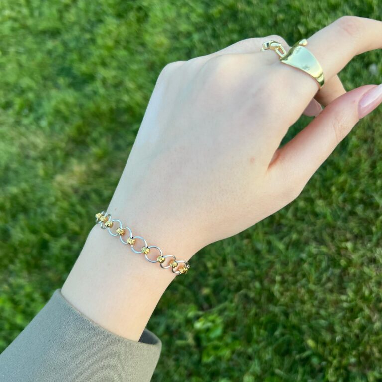 Daisy Chain Gold Çelik Bileklik