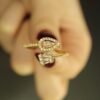 Crystal Dual Gold Çelik Yüzük