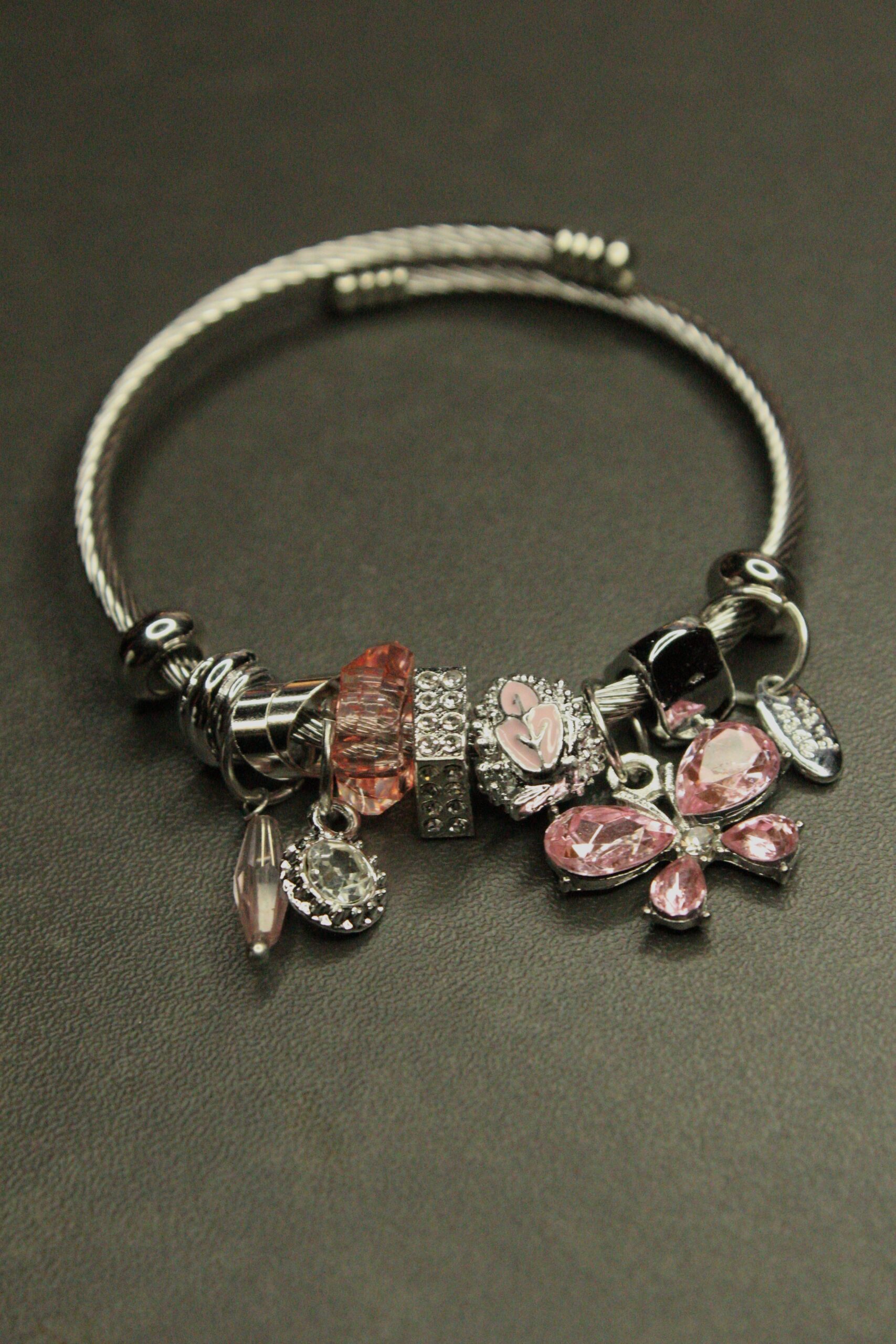 Blush Silver Charm Bileklik