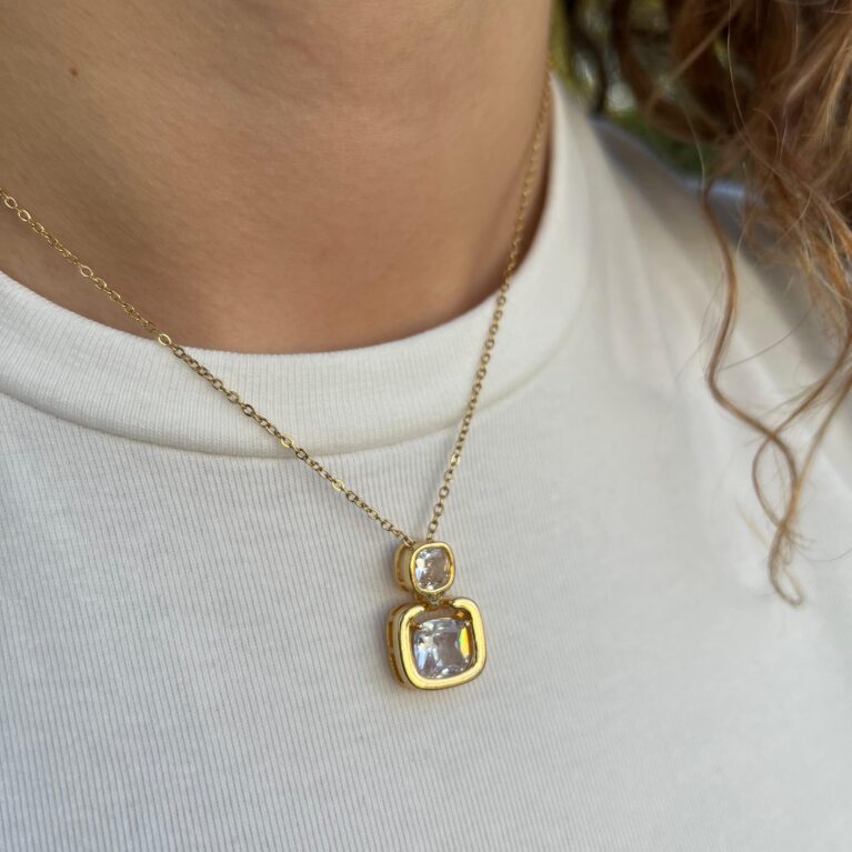 Lunelle Gold Kararmaz Çelik Kolye