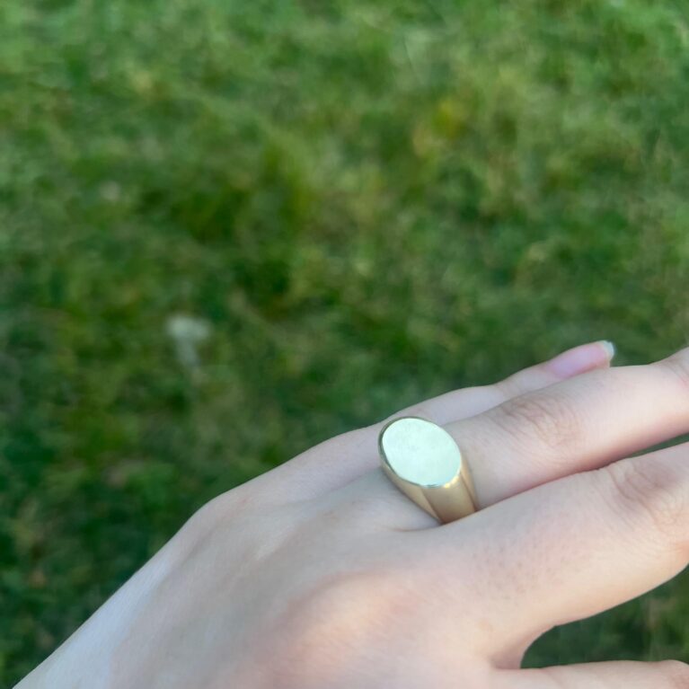 Nova Gold Düz Yüzey Kararmaz Altın Rengi Çelik Yüzük – Unisex