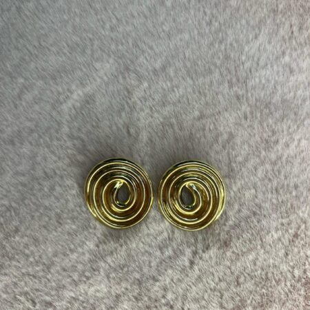 Spiral Muse Altın Rengi Kararmaz Çelik Küpe