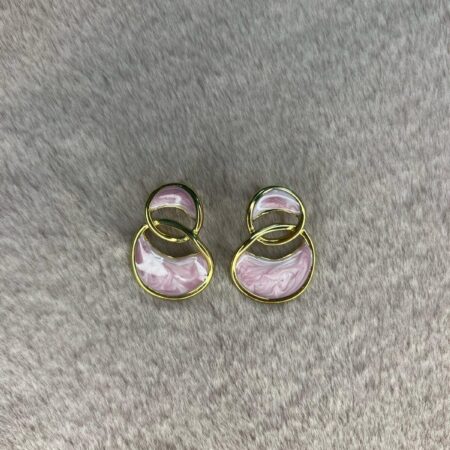 Rosé Swirl Earrings Altın Rengi Kararmaz Çelik Küpe