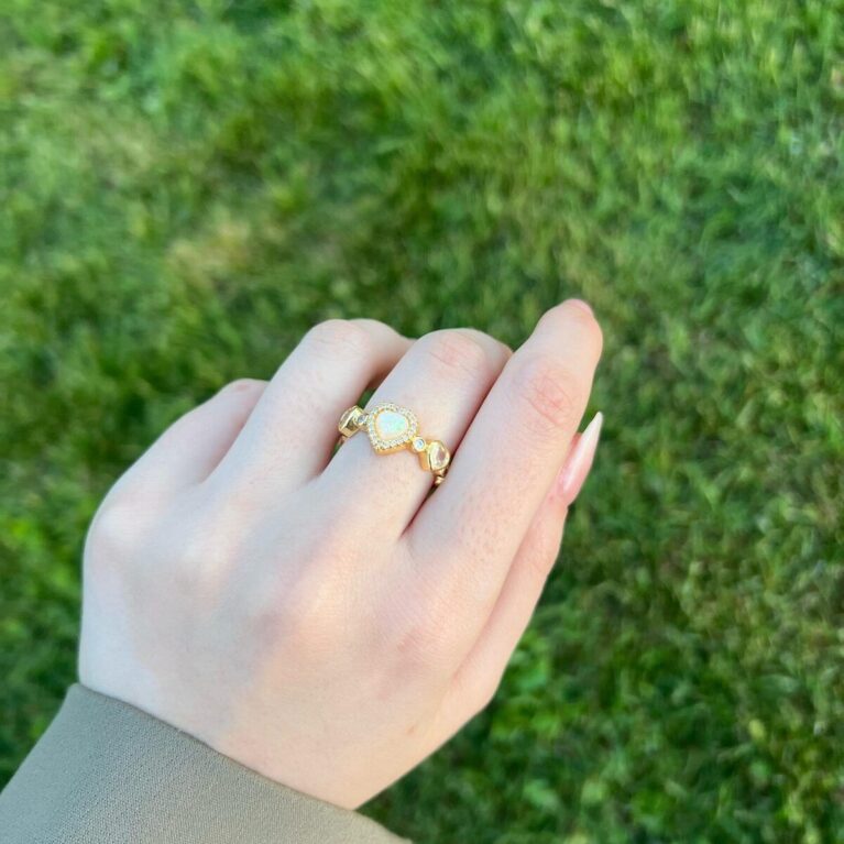 Amora Heart Gold Kararmaz Çelik Yüzük