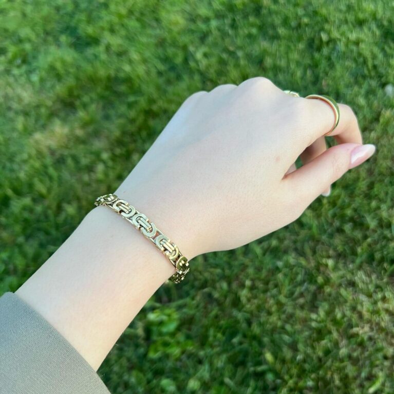 Bold Links Altın Rengi Kararmaz Çelik Bileklik