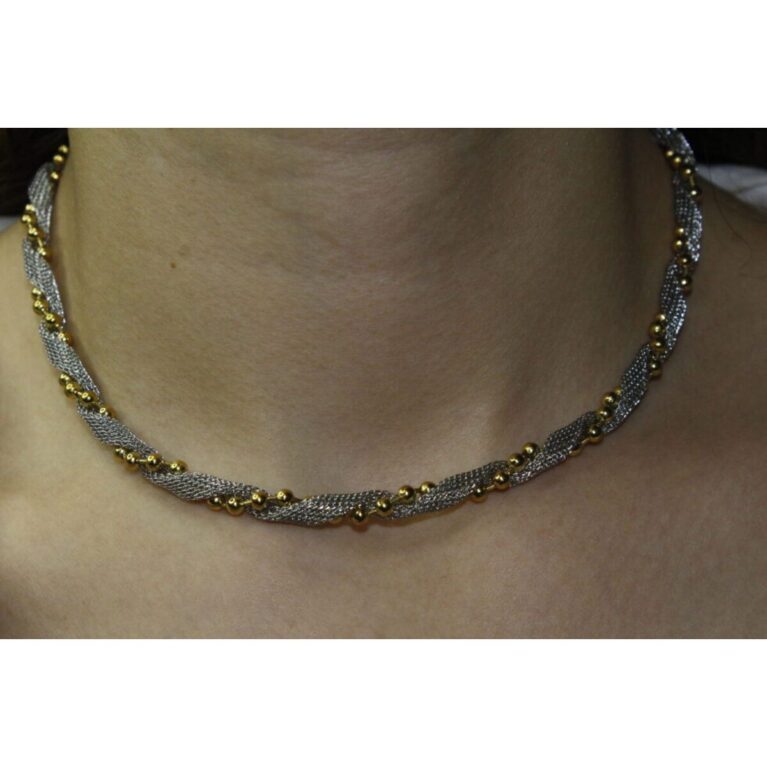Aurora Twist Necklace Altın Rengi Çelik Kolye