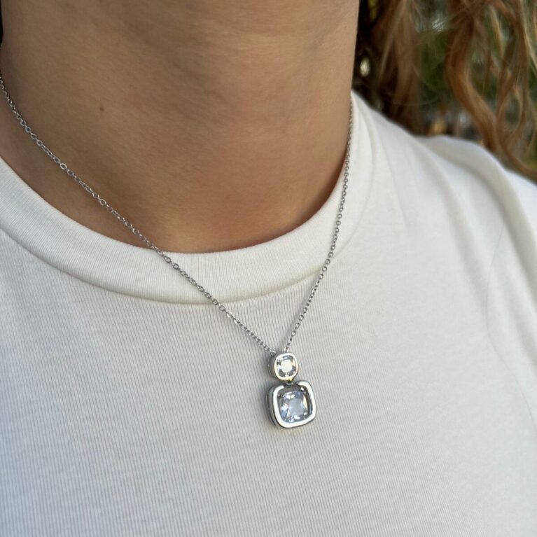 Lunelle Gümüş Rengi Kararmaz Çelik Kolye