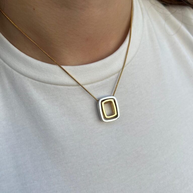 Oro Duo Altın Rengi Kararmaz Çelik Kolye