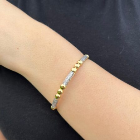 Parıltı 14K Altın Rengi Kaplama Kararmaz Çelik Bileklik